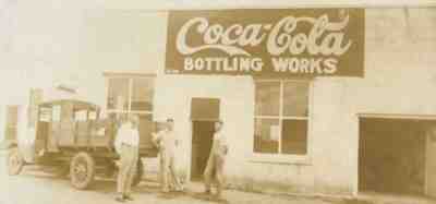 c1915 coca cola coke plant cabinet card photo Alabama? Texas? Model T Ford truck