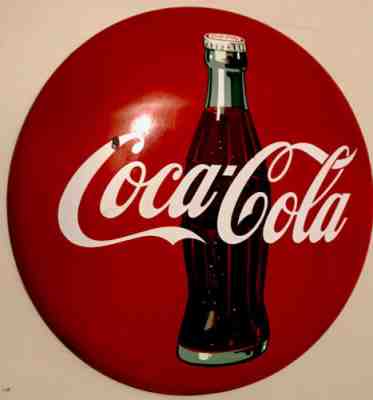 Coca Cola 48â? Porcelain Advertising Sign