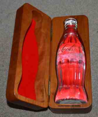 Coca Cola 2002 Salt Lake City Olympics LE 200 Crystal Bottle + Box Compass Group