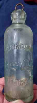 Â Coca Cola bottle Hutchinson Authentic 1890's Antique Collectible