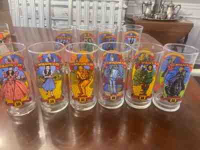 10 Glasses WIZARD of OZ 1989 Coca Cola 50th Anniversary WICKED WITCH OF THE WEST