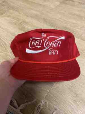 Vintage Coca Cola thailand snapback hat Thai coke hat rare vintage coca cola USA