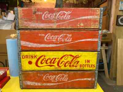 Vintage Coca Cola Wooden Crates Coke â?? Lot Of 4 Local Pickup Only, In Pittsburgh