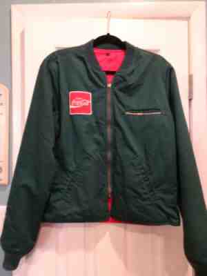 Vintage 1970s Coca Cola Green Coke Delivery Driver Jacket - Mens medium in size
