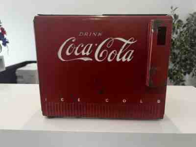 Original Unrestored 1939 Coca Cola SALESMAN SAMPLE COOLER w/ FULL FRONT PANEL