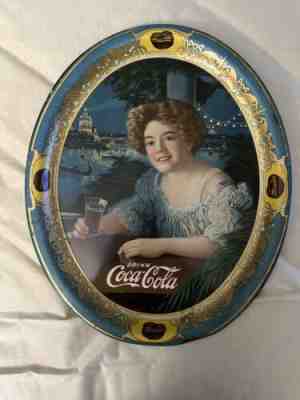 Original Coca-Cola Tray 1904 Heidi World's Fair Ad