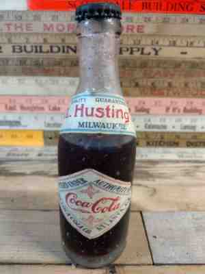 C. 1900 COCA~COLA "Red Logo " Milwaukee Bottle Soda Label Extremely VtgRARE Full
