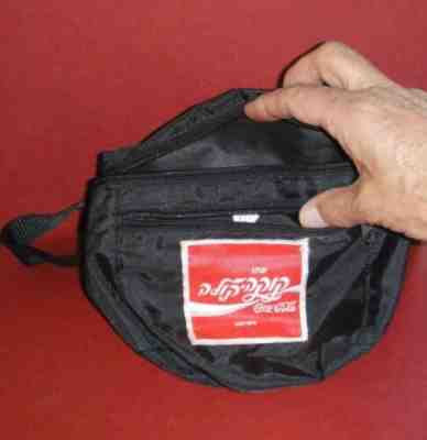 RARE VINTAGE ISRAELI HEBREW COCA COLA ADVERTISING POUCH - ISRAEL MADE