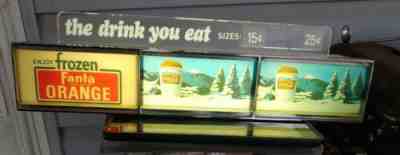 Vintage Enjoy Frozen Fanta Orange Coca Cola Light Up Sign