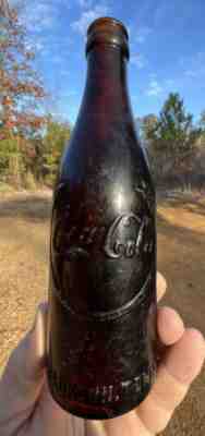 Extremely nice Jackson, Tennessee Dark Amber Circle Arrow Coca-Cola bottle .