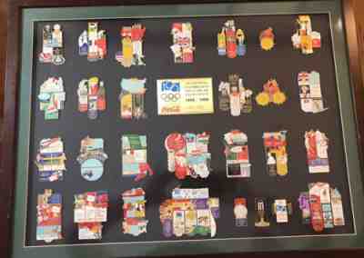 Rare Coca Cola Olympic 1996 Centennial pin puzzle set 100 Pins 24 Puzzles