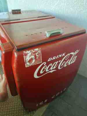 Coca Cola Cooler Mod #WD-10 Westinghouse Soda Chest, Wt. 200Lbs Holds 240 Bottle
