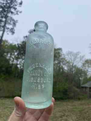 ANTIQUE ORIG. BIEDENHARN VICKSBURG MISS. HUTCHINSON HUTCH SODA BOTTLE COCA-COLA