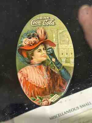Very Rare! 1908 Coca-Cola Celluloid Advertising Pocket Mirror