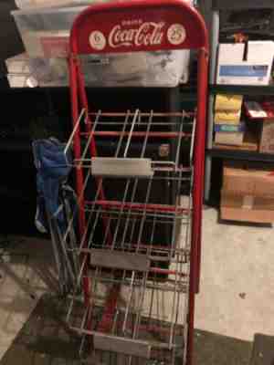 Vintage 1940's Coke Coca Cola 5 ft bottle rack display soda Drug store Metal