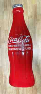 Rare 1960â??s Original Very Large Coca-Cola Bottle Sign Coke Fiber Glass 37 ?x12 ?