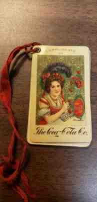 RARE c.1902 Compliments of the Coca -Cola Co. Celluloid Stamp Holder Note Pad