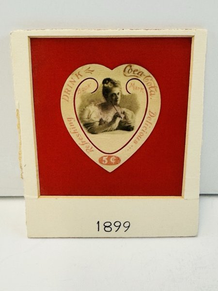 RARE ANTIQUE VICTORIAN 1899 CELLULOID COCA COLA SODA FOUNTAIN GLASS BOOK MARK