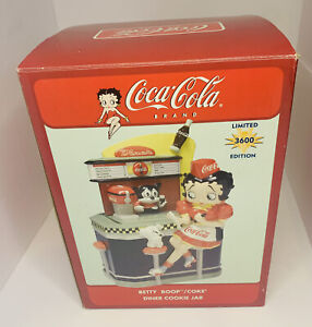 BETTY BOOP COCA COLA DINER COOKIE JAR LIMITED EDITION VINTAGE 2004 RARE