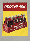 Vtg 1940's Coca Cola Coke 12 Pack Bottles Advertising Poster Sign NOS? 24" Rare!