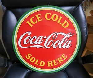 1933 NOS Coca Cola Watermelon Round Sign