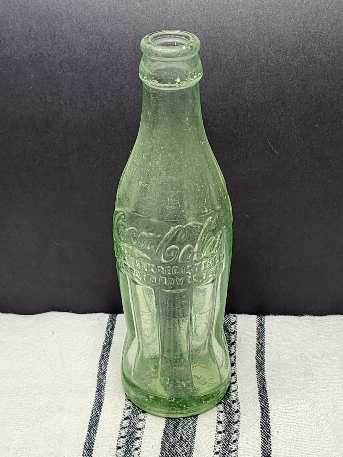 Pat 1915 Helper Utah Coca Cola Coke Bottle Rare + Light Green J3