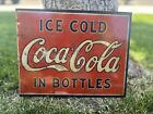 Rare 1925 Ice Cold Coca Cola In Bottles Flange Sign