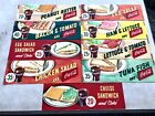 9 Vintage 1945 ( 7" x 22" ) Coca Cola Sandwich Diner Signs