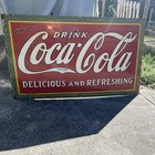 Large Original 1930s Coca-Cola Porcelain Sign