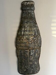 Coca Cola Sign Antique Dimensional 36” x 12” Rustic