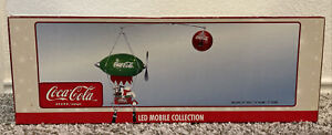 Coca-Cola Led Mobile Collection Coca Cola Hot Air BALLOON w/POLAR BEAR Reindeer