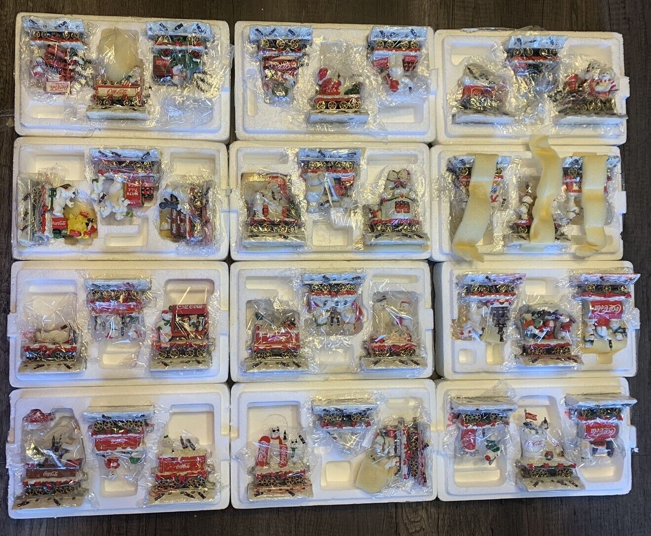 The Bradford Edition Coca-Cola Polar Bear Express Train 2003-2005 Entire Set