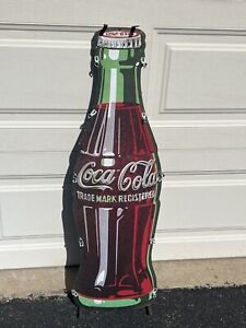 Vintage Coca Cola Neon Metal Advertising Sign 1995