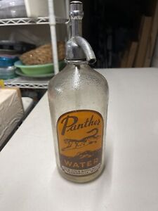 Panther Coca Cola Seltzer Bottle Vintage Rare