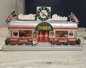 Danbury Mint Vintage Collectible Coca-Cola Light Up Diner Clock