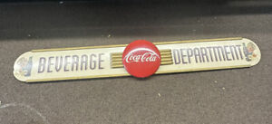 Coca-Cola Beverage Department Double Sided Sign 78” Button 1940’s 50Original