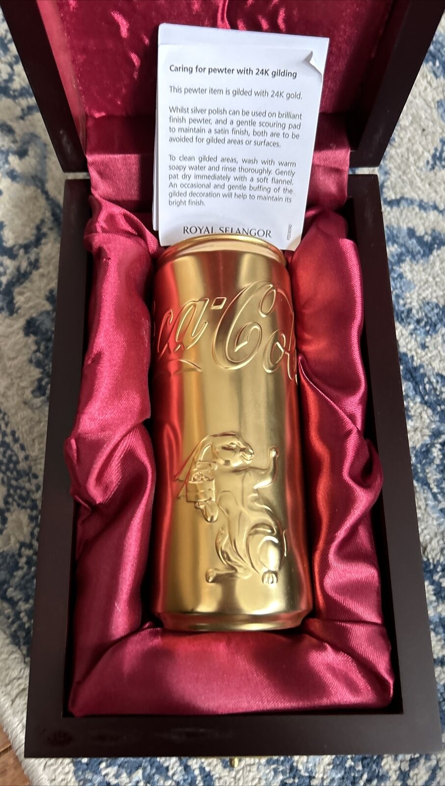 24k Royal Selangor Gold Coca-Cola Can Coke - Limited Edition Very Rare