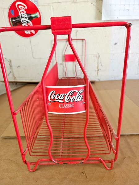 Vintage Coca Cola Classic Wire Store Display Bottle Rack Stackable Advertising
