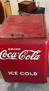 Coca Cola Ice Cooler With Drain Plug Ultra Rare Antique 1940