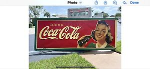 COCA COLA 1940’s ORIGINAL Store Sign Almost 10 FT Long