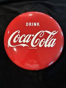Coca-Cola Coke 12” Button Sign NOS New Never Used Advertising