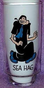 ? RARE 1975 PROTOTYPE OF POPEYE COCA-COLA KOLLECT-A-SET SEA HAG GLASS!!