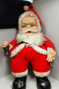 Vintage Rushton Stuffed Santa  with Coca Cola in Hand 1950's Star Creations