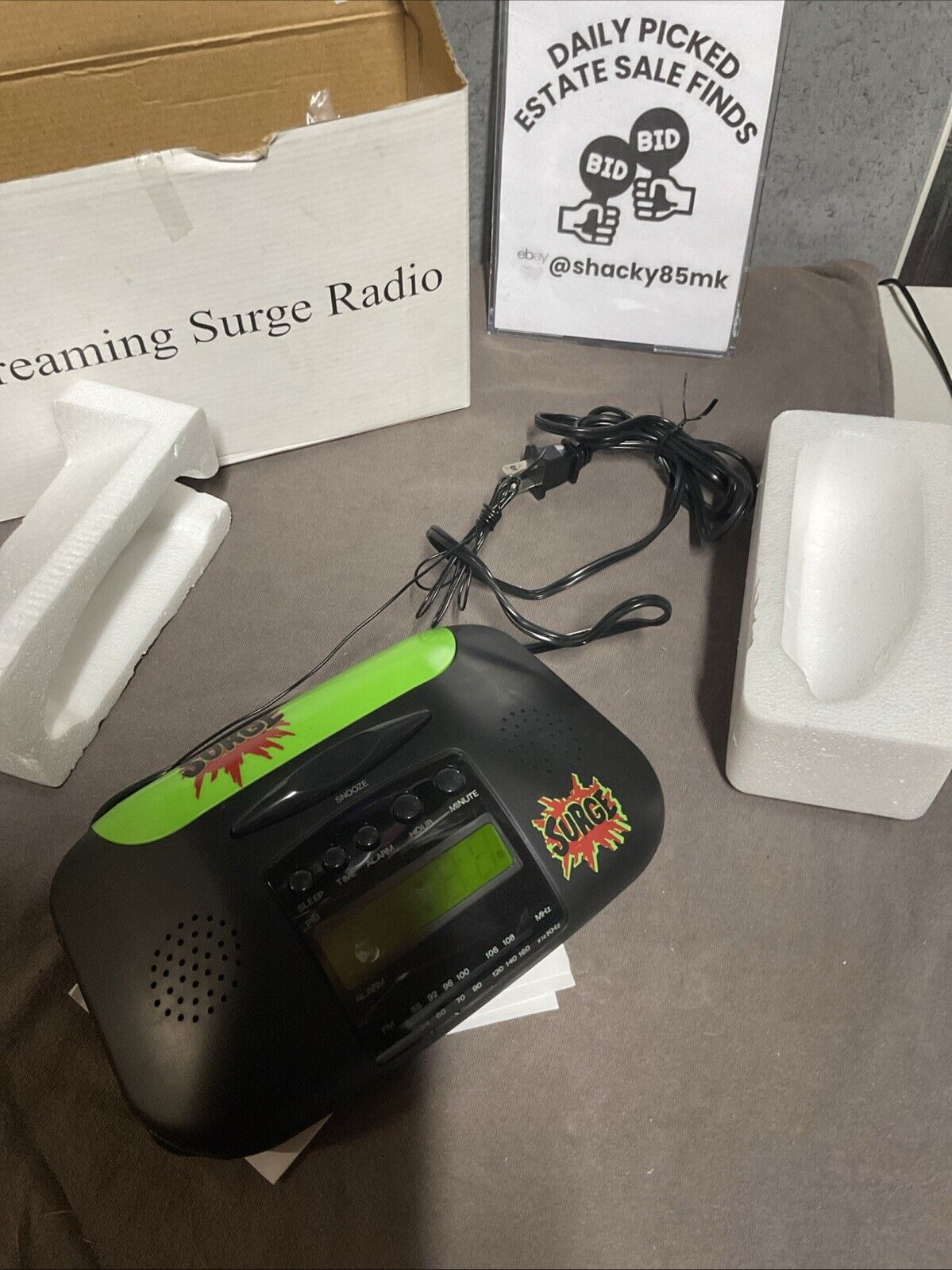 NIB-Vintage Surge Soda Screaming Alarm Clock Radio Coca-Cola Promo RARE - NIB