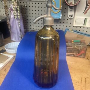 Vintage Coca Cola Amber Seltzer Bottle Early c. 1920’s Painesville Ashtabula OH