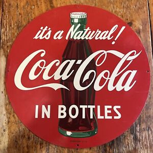 Vintage Coca Cola 1954 Metal Sign Rare