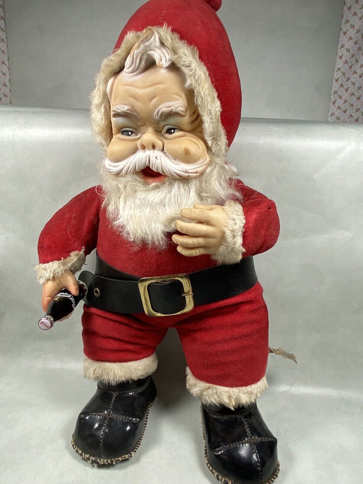 Vintage Rushton Coca Cola Santa With Bottle