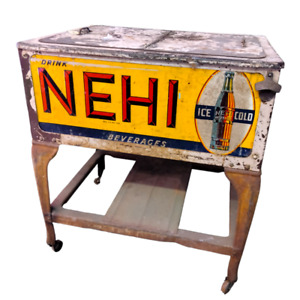 Antique Nehi Pepsi Cooler / Vintage Soda Pop Ice Chest / Coca-Cola Coke Collect