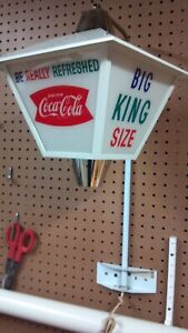 (VTG) 1960s COCA-COLA LIGHT UP HANGING COACH LAMP SPINNING SIGN COKE