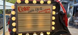 Large 32" x 26" x Vintage Lighted Coca Cola Menu Board & Sign with Chase Lights